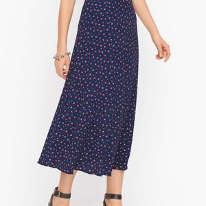 Talbots navy hearts and xo’s midi skirt sz 10